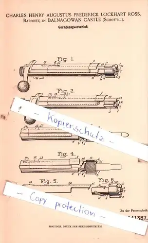 Original Patent  - C. H. A. Frederick Lockhardt Ross, Baronet, in Balnagowan Castle , 1901 , !!!