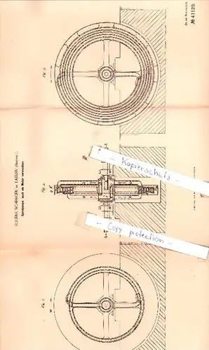 Original Patent  - Eugène Schergen in Laeken , Brüssel , 1886 , Pumpen !!!