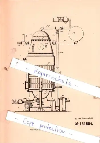 Original Patent  - C. H. Caspar und J. P. Fitzgerald in Scranton , 1904 , Maischverfahren !!!