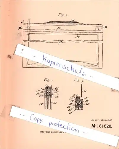 Original Patent  - John Stratton Wright in Duxbury , V. St. A. , 1905 , Kassetten !!!