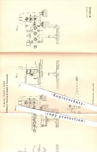 original Patent - B. Müller - Tromp , Berlin  1899 , Handhabung des Walzgutes bei Triowalzwerken , Walzen , Metall Walze