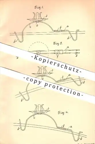 original Patent - A. Eisel , Iserlohn , 1906 , Christbaumkerzenhalter mit bogenförmiger Führung der Lichttülle , Kerzen