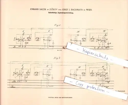 Original Patent  - Johann Sàcek in Zizkov und Josef J. Bachmayr in Wien , 1899 , !!!