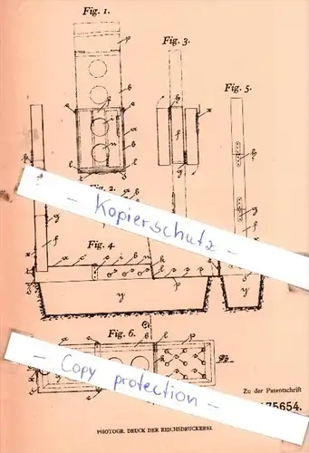 Original Patent  - Georg Meichelbeck in München , 1905 , Feldhochherd !!!