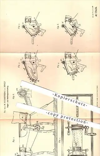 original Patent - Dr. med. M. Rothenberg , Berlin 1893 , Vorrichtung zum Beugen von Finger & Hand , Gesundheit , Medizin