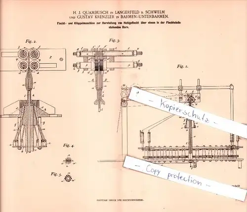 Original Patent  - Dr. Charles f. Borel in Lyon , 1899 , Elektrisches Kabel !!!