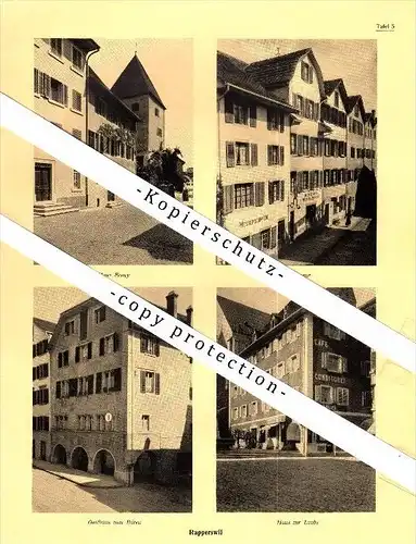 Photographien / Ansichten , 1937 , Rapperswil , Haus Elsener , Breny , zur Laube , Prospekt , Fotos , Architektur !!!