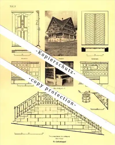 Photographien / Ansichten , 1937 , St. Gallenkappel / Eschenbach , Prospekt , Fotos , Architektur !!!