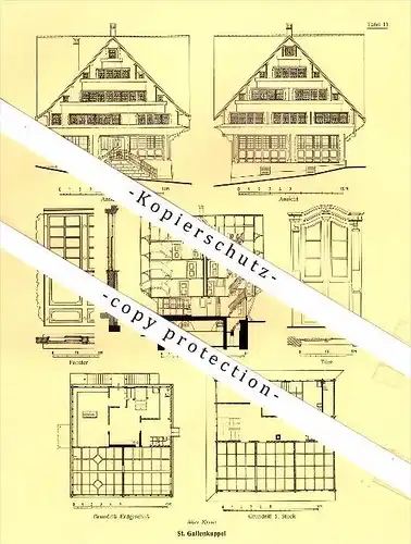 Photographien / Ansichten , 1937 , St. Gallenkappel / Eschenbach , Prospekt , Fotos , Architektur !!!