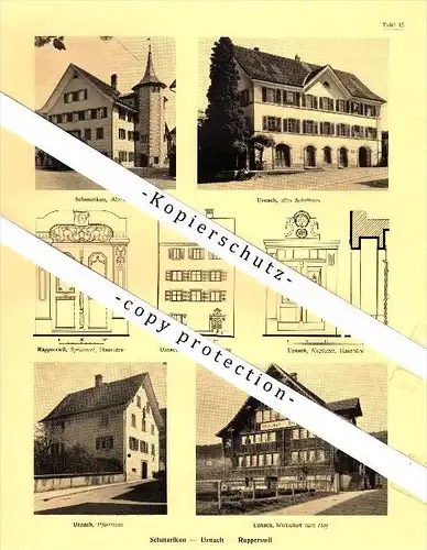 Photographien / Ansichten , 1937 , Schmerikon , Uznach , Rapperswil , Weesen , Kaltbrunn  Prospekt , Fotos , Architektur