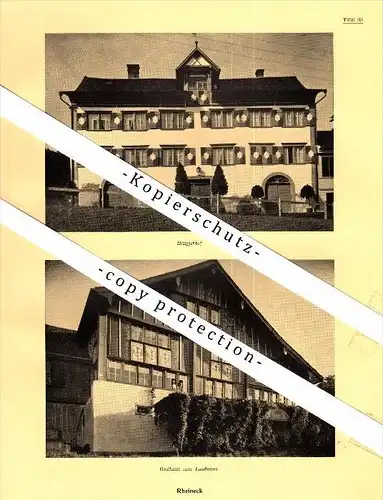 Photographien / Ansichten , 1937 , Rheineck SG , Bruggerhof , Haus Heß , Nagel ,  Prospekt , Fotos , Architektur !!!