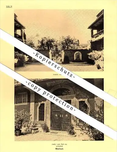 Photographien / Ansichten , 1937 , Rheineck SG , Löwenhof , Prospekt , Fotos , Architektur !!!