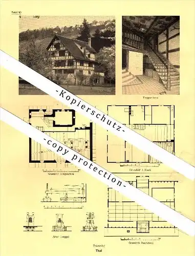 Photographien / Ansichten , 1937 , Thal SG , Haus Stauffacher , Trüeterhof , Prospekt , Fotos , Architektur !!!