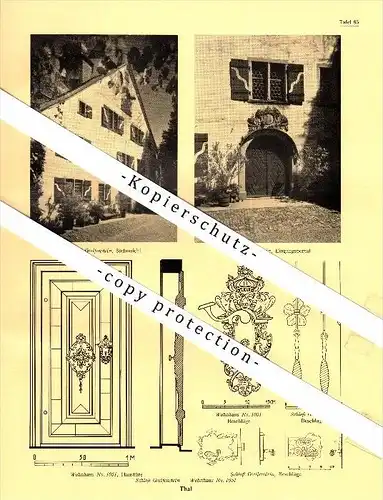Photographien / Ansichten , 1937 , Staad / Thal SG , Risegg , Greifenstein , Prospekt , Fotos , Architektur !!!