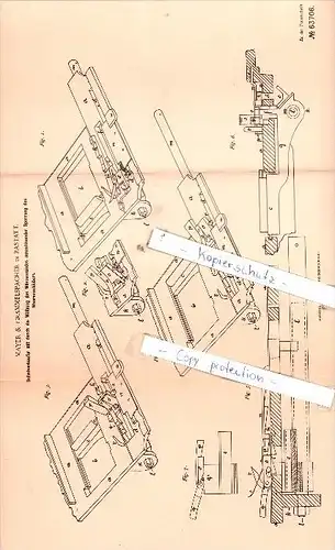 Original Patent  - Mayer & Grammelspacher in Rastatt , 1891 , Kurzwaaren !!!