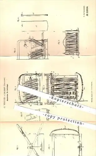 original Patent - G. Bergner in Lauban , Schlesien , 1889 , Abschneider für Dachziegel , Ziegel , Dach , Dachdecker !!
