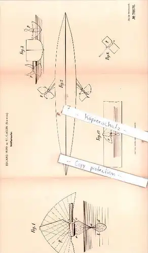 Original Patent  - Eduard Buss in St. Gallen , Schweiz , 1893 , Schiffspropeller !!!