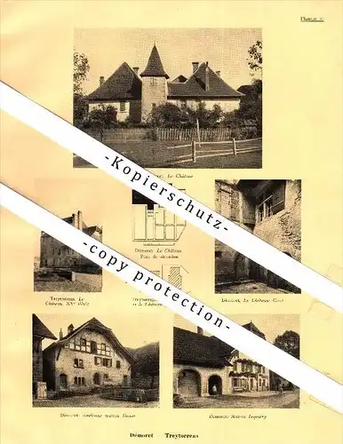 Photographien / Ansichten , 1933 , Corcelles-le-Jorat , Démoret , Treytorrens , Prospekt , Architektur , Fotos !!!