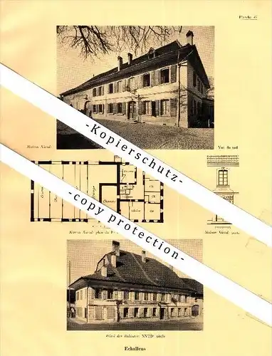 Photographien / Ansichten , 1933 , Echallens , Goumoens-la-Ville , Fey , Prospekt , Architektur , Fotos !!!