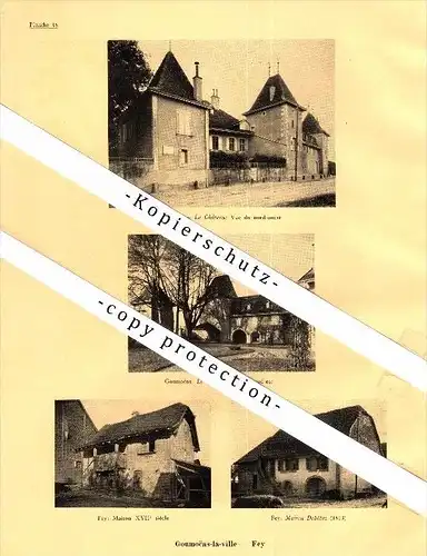 Photographien / Ansichten , 1933 , Echallens , Goumoens-la-Ville , Fey , Prospekt , Architektur , Fotos !!!