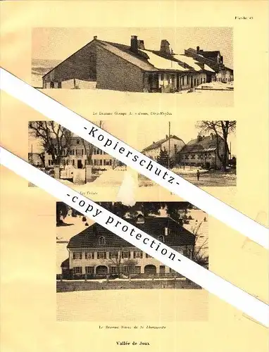 Photographien / Ansichten , 1933 , Le Chenit , Le Brassus , L' Abbaye , Cheseaux , Prospekt , Architektur , Fotos !!!