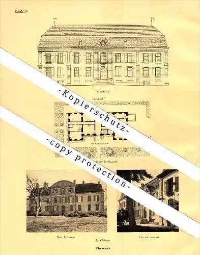 Photographien / Ansichten , 1933 , Le Chenit , Le Brassus , L' Abbaye , Cheseaux , Prospekt , Architektur , Fotos !!!