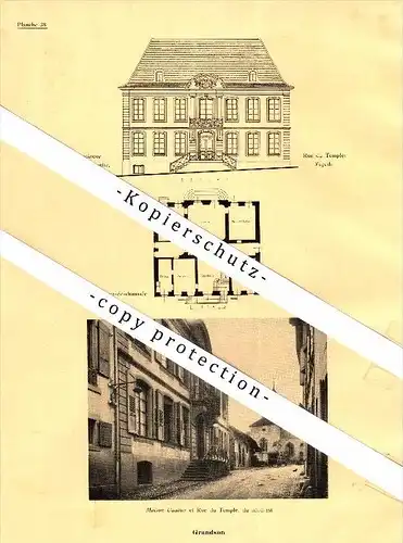 Photographien / Ansichten , 1933 , Grandson , Jura-Nord vaudois , Prospekt , Architektur , Fotos !!!