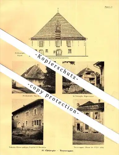Photographien / Ansichten , 1933 , Treycovagnes , Jura-Nord vaudois , Cossonay , Prospekt , Architektur , Fotos !!!