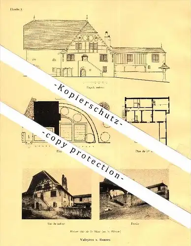 Photographien / Ansichten , 1933 , Valeyres-sous-Rances , Jura-Nord vaudois , VD , Prospekt , Architektur , Fotos !!!
