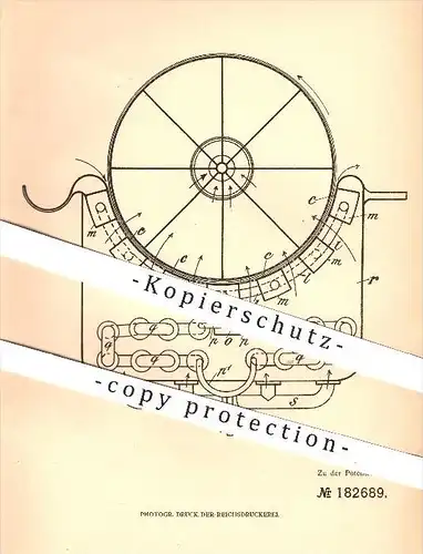 original Patent - F. ter Welp , Tempelhof / Berlin , 1905 , Einmuldenmangel , Mangel , Wäsche , Heizen !!