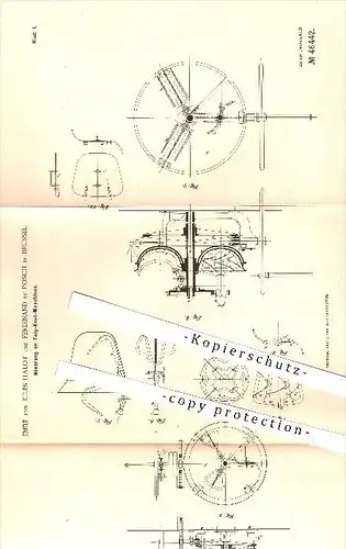 original Patent - Emile & Jules Halot , Ferdinand de Posch , Brüssel , 1888 , Teigknet-Maschinen , Bäcker , Bäckerei !!!