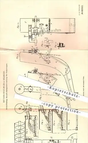 original Patent - Richard Engelfried in Erlangen , 1892 , Beschickungsvorrichtung für Feuerungen , Heizung , Ofen , Öfen