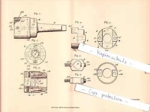 Original Patent  - Wide Range Drill-Chuck & Tool Company in Muncie , Indiana, USA  , 1906 ,  !!!