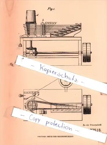 Original Patent  - G. Wätzmann in Malstatt-Burbach , 1905 , Drahtziehmaschine , Saarbrücken !!!