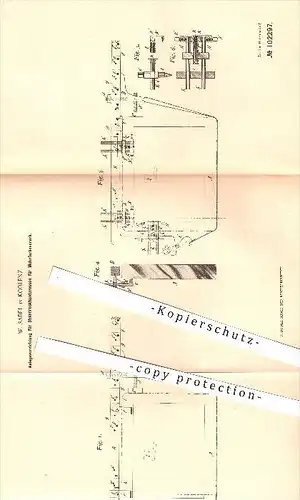original Patent - W. Sabel , Koblenz , 1898 , Steindruckpresse für Mehrfarbendruck , Druck , Druckerei , Buchdruck !!