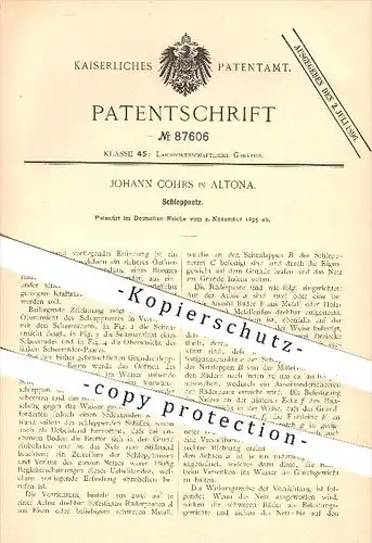 original Patent - Johann Cohrs in Altona , 1895 , Schleppnetz , Netz , Netze , Schleppen , Fischerei , Fischer !!!