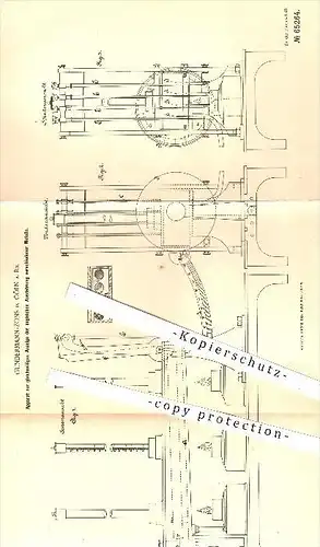 original Patent - Gundermann - Zons , Köln , 1891 , Anzeige der Ausdehnung verschiedener Metalle , Metall , Thermometer