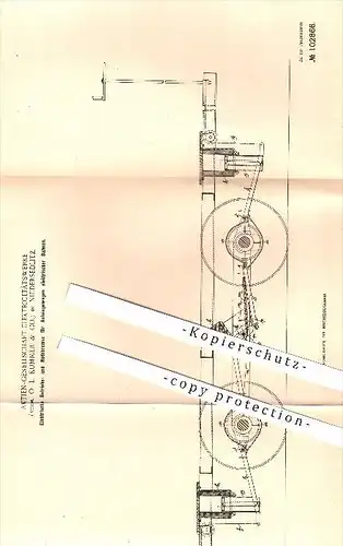 original Patent - AG Elektrizitätswerke , O. L. Kummer & Co. , Niedersedlitz , 1898, Notbremse , Bremse für elektr. Bahn