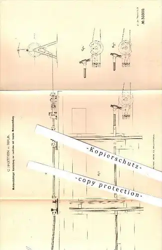 original Patent - C. Froitzheim , Berlin , 1884 , Riegel zur zentralen u. lokalen Weichenstellung , Weichen , Eisenbahn