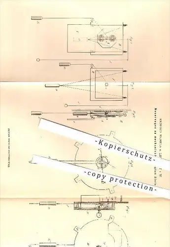 original Patent - Richard Michels , Lippstadt , 1880 , mechanisch bewegte Ziele , Zielscheibe , Schießscheibe , Sport !!
