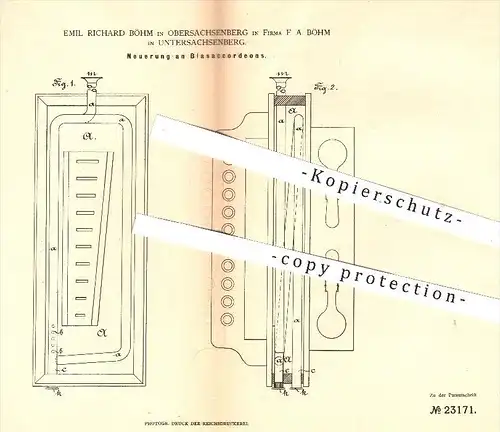 original Patent - E. R. Böhm , Obersachsenberg , F. A. Böhm , Untersachsenberg , 1882, Blasakkordeon , Akkordeon , Musik