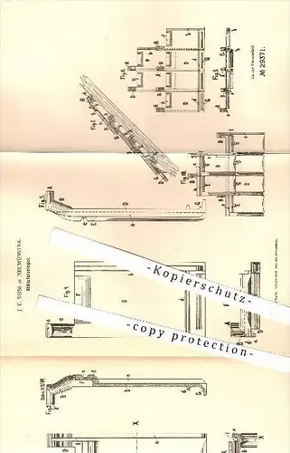 original Patent - J. D. Voss in Neumünster , 1884 , Stülpfalzziegel , Ziegel , Dachziegel , Dach , Dachdecker !!!