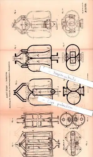 Original Patent  - Albert Eylert in Hannover , 1885 , Pumpen !!!