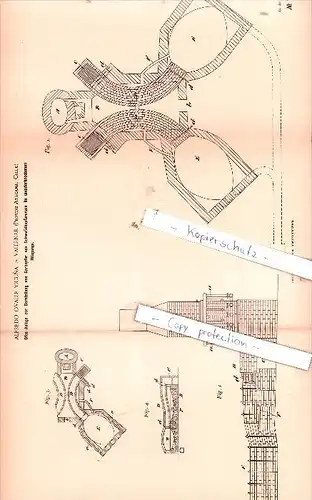 Original Patent  -  A. O. Vicuna in Vallenar , Provinz Atacama, Chile , 1893 , Hüttenwesen !!!