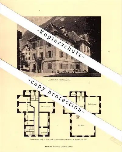 Photographien / Ansichten , 1910 , Altdorf , Prospekt , Architektur , Fotos !!!