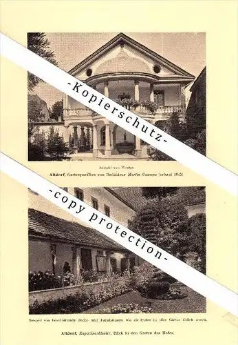 Photographien / Ansichten , 1910 , Altdorf , Prospekt , Architektur , Fotos !!!