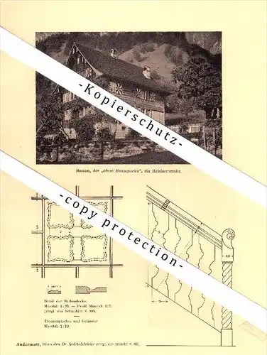 Photographien / Ansichten , 1910 , Andermatt , Bauen und Bürglen , Prospekt , Architektur , Fotos !!!