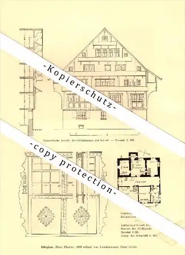 Photographien / Ansichten , 1910 , Andermatt , Bauen und Bürglen , Prospekt , Architektur , Fotos !!!