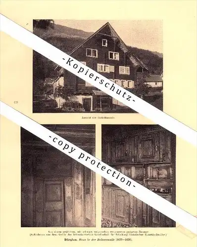 Photographien / Ansichten , 1910 , Bürglen , Prospekt , Architektur , Fotos !!!