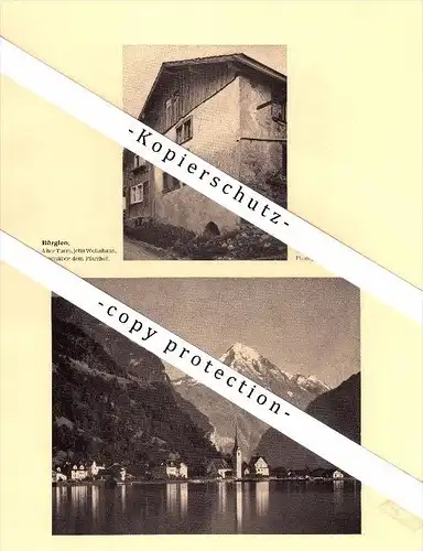 Photographien / Ansichten , 1910 , Hospental , Flüelen , Bürglen , Prospekt , Architektur , Fotos !!!